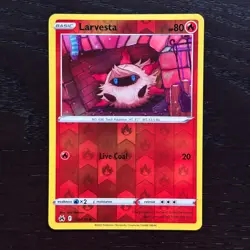 Larvesta 024/159 Pokemon Crown Zenith Sword & Shield Reverse Holo Common NM - Image 1