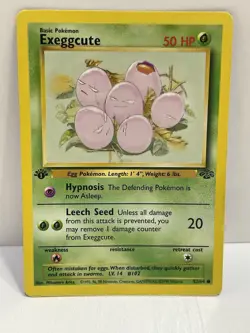 Pokemon WOTC VTG Exeggcute 52/64 Jungle Regular LP 1st Edition - Image 1