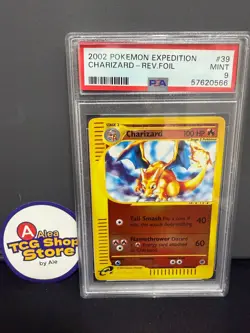 2002 Pokemon Expedition Charizard 39/165 Reverse Foil PSA 9 - Image 1