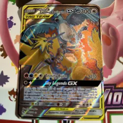 Pokemon Moltres & Zapdos & Articuno GX Pokemon 66/68 Hidden Fates NMINT - Image 1