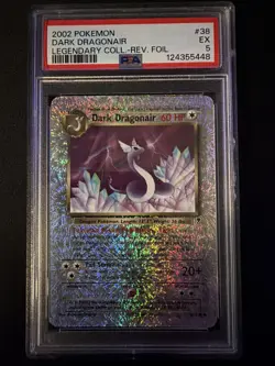2002 POKEMON LEGENDARY COLLECTION #38 Dark Dragonair Reverse Foil - PSA 5 - Image 1