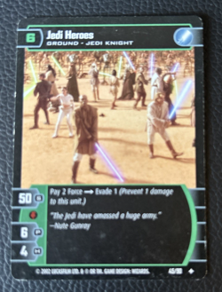 Star Wars Sith Rising Attack Of The Clones TCG Card 45/90 Jedi Heroes - Image 1