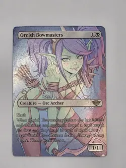 Orcish Bowmasters GALAXY FOIL Playtest Card with Custom Art Design EDH Bling - Image 4
