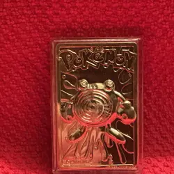 Pokemon Poliwhirl 24K Gold Plated Trading Card 1999 Burger King Limited Edition - Image 1