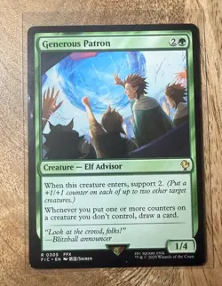 Generous Patron 0305 FIC FF Commander MTG FINAL FANTASY Blight Curse Elf Counter - Image 1
