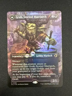 Grub, Storied Matriarch (BORDERLESS FOIL) - Lorwyn Eclipsed (MTG) NM - Image 1