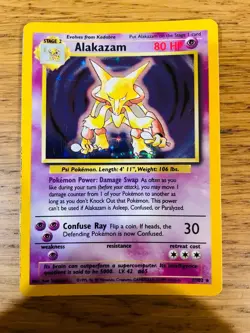 NEAR MINT! Alakazam (1/102) Holo Base Set Pokemon Card! FAST & FREE P&P! - Image 1