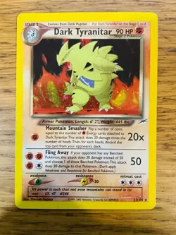 NEAR MINT! Dark Tyranitar (11/105) Holo Neo Destiny Pokemon Card! FREE P&P! - Image 1