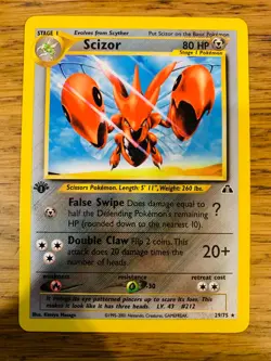 1st Edition Scizor (29/75) Rare Neo Discovery Set Pokemon Card! FREE P&P! - Image 2