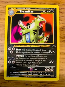 1st Edition Tyranitar (31/75) Rare Neo Discovery Set Pokemon Card! FREE P&P! - Image 2