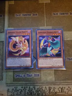 YUGIOH LUNALIGHT YELLOW MARTEN + LUNALIGHT EMERALD BIRD LDS2 COMMON 1ST ED NM - Image 1