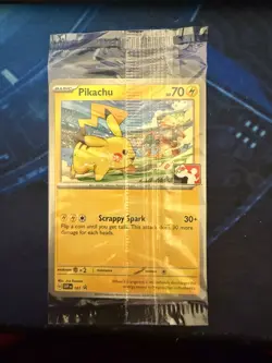 Pokemon League Pikachu Stamped Promo Card SVP 101 Sealed, NM Condition - Image 1