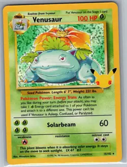 Venusaur 15/102 Celebrations: Classic Collection - Pokemon Card - NM - Image 1