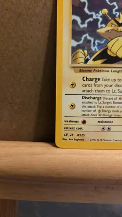 Lt. Surge's Electabuzz Gym Heroes 6/132 Rare Holo LP - ungraded Pokemon Card - Image 4