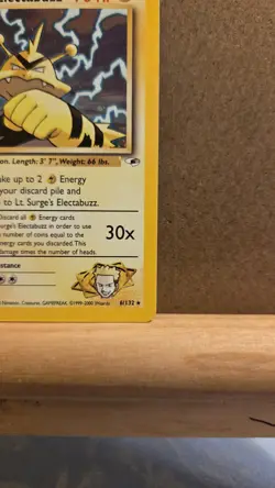 Lt. Surge's Electabuzz Gym Heroes 6/132 Rare Holo LP - ungraded Pokemon Card - Image 5