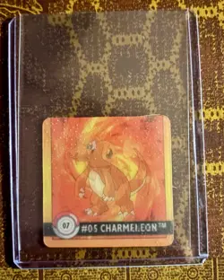 1999 POKEMON ACTION FLIPZ PREMIER EDITION CARD #7 CHARMANDER/CHARMELEON - Image 1