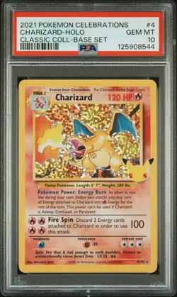 Charizard-Holo #4 2021 Pokemon Celebrations Classic Collection PSA 10 - Image 1