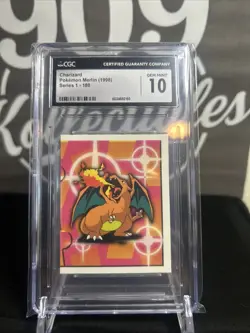 Pokemon Charizard #180 Merlin Sticker Series 1 Topps- CGC 10 GEM MINT - Image 1