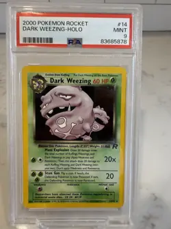 PSA 9 Dark Weezing Holo #14 - 2000 Pokemon - Team Rocket - Image 3