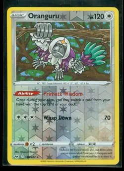 Pokemon ORANGURU 148/202 Sword & Shield RARE Rev Holo - - MINT - Image 1