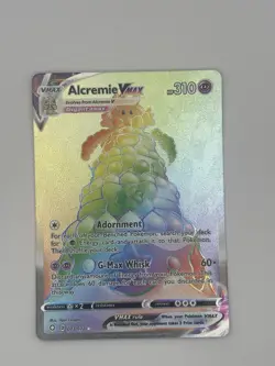 Alcremie VMAX (Secret) 073/072 Shining Fates Holo Rare Rainbow Pokemon TCG NM - Image 1