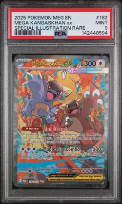 2025 POKEMON MEGA EVOLUTION SPECIAL ILLUSTRATION RARE MEGA KANGASKHAN EX PSA 9 - Image 1