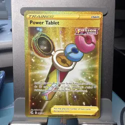 Pokemon Card Power Tablet 281/264 Fusion Strike Gold Rare Trainer Near Mint - Image 1
