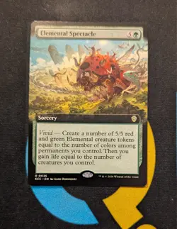 Elemental Spectacle Extended Art Rare ECC 035 Lorwyn Eclipsed Commander MTG - Image 1