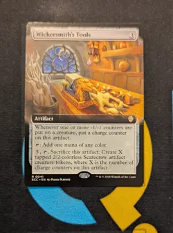 Wickersmith's Tool Extended Art Rare ECC 041 Lorwyn Eclipsed Commander MTG - Image 1