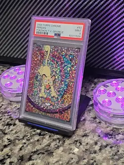 Persian SPARKLE Topps Chrome Pokemon T.V. #53 PSA 9 MINT Pokemon TCG 2000 RARE🔥 - Image 2