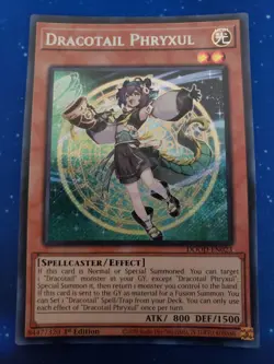 Yugioh Dracotail Phryxul DOOD-EN023 Secret Rare 1st Edition - Image 1