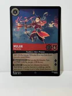 Disney Lorcana Mulan Elite Archer 114/204 Cold Foil Legendary Ursula's Return - Image 1