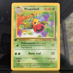 Weepinbell 48/64 Jungle 1st Edition Uncommon Pokemon Card WOTC Kagemaru Himeno - Image 1