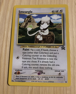 SMEARGLE 2001 POKEMON BLACK STAR PROMO CARD #32 NM - Image 1