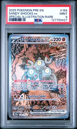 2025 POKEMON PRE EN-PRISMATIC EVOLUTIONS #159 SANDY SHOCKS EX PSA 9 - Image 1