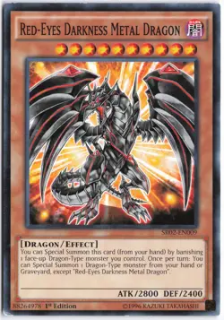 Yugioh - Red-Eyes Darkness Metal Dragon SR02-EN009 1st Edition - Structure Deck: - Image 1
