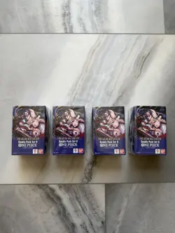One Piece TCG The Azure Seas Seven Double Pack Set 9 Lot of 4 Factory Sealed! - Image 1