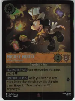 Disney Lorcana TCG Mickey Mouse - Amber Champion Cold Foil Whispers in the We 23 - Image 1