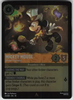 Disney Lorcana TCG Mickey Mouse - Amber Champion Cold Foil Whispers in the We 23 - Image 1