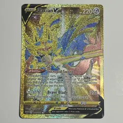Zacian V 211/202 Sword & Shield Gold Secret Rare Holo Pokemon Card NM SWSH - Image 2