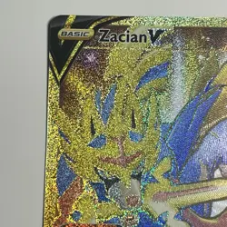 Zacian V 211/202 Sword & Shield Gold Secret Rare Holo Pokemon Card NM SWSH - Image 3