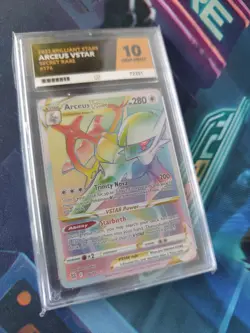 ACE 10 Arceus VSTAR 176/172 SECRET RARE Pokemon Card Brilliant Stars GEM MINT - Image 1