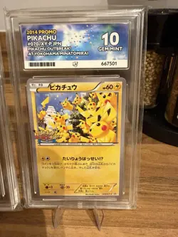 Pikachu Outbreak Promo Card 069/Xy-p 070/Xy-p sequential set Ace 10- 8 psa - Image 1