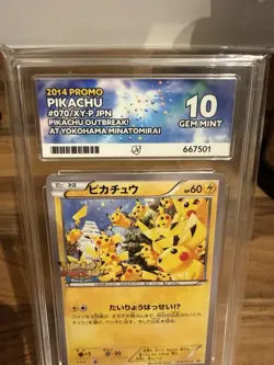 Pikachu Outbreak Promo Card 069/Xy-p 070/Xy-p sequential set Ace 10- 8 psa - Image 2