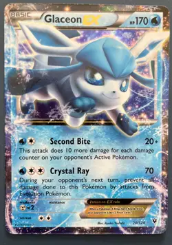 Glaceon EX 20/124 Fates Collide Full Art Holo Rare Pokemon Cards GC - Image 1