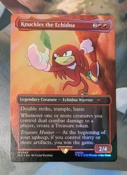 MTG *FOIL* Secret Lair KNUCKLES THE ECHIDNA NM - Image 1