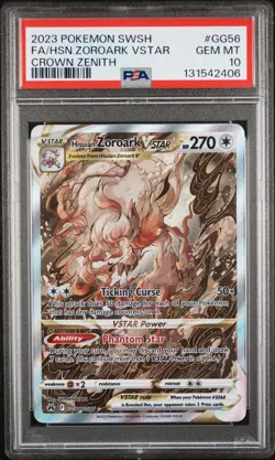PSA 10 HISUIAN ZOROARK VSTAR GG56/GG70 FULL ART CROWN ZENITH POKEMON 😍 - Image 1
