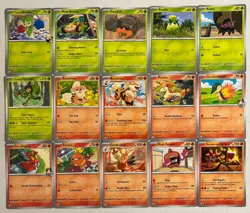 2025 Pokemon TCG Destined Rivals 64 Card Lot No Duplicates Magikarp Psyduck +++ - Image 1