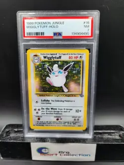 1999 POKEMON JUNGLE WIGGLYTUFF HOLO 16/64 PSA 7 - Image 1
