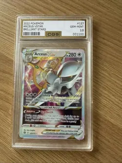 Pokemon 2022 ARCEUS VSTAR Brilliant Stars #123 CGS 10 English - Image 1